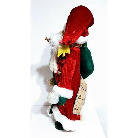 Quacker Factory Teddy Bear Santa With List Christmas Sack 26" Plush Figure - Picture 2 of 11